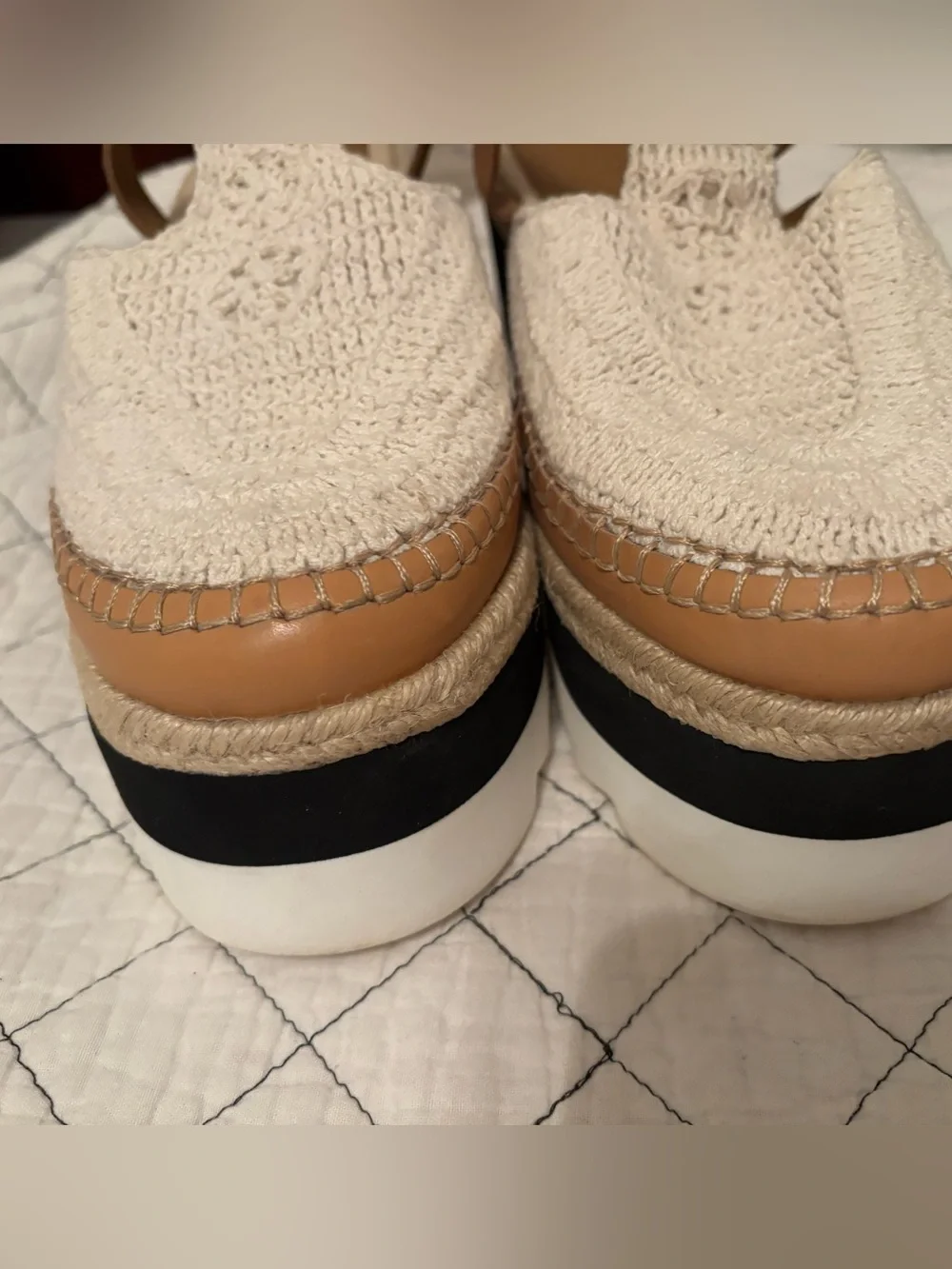 Free People Women's Morning in Mykonos platform espadrille wedges 7.5